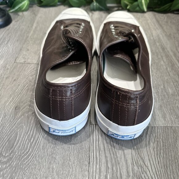 Converse Jack Purcell Signature OX Sneakers Mens 10 Burnt Umber Leather 149911c - Picture 7 of 11